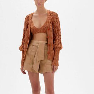 Jonathan Simkhai Adeline Cardigan Cashew Size XS